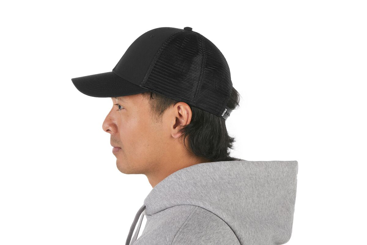 recycled-poly-low-profile-trucker-hat-h4 WebPDP-HAT002002_Recycled_Poly_Low_Profile_Trucker_Hat_Black_Studio_Harper_Studios_0723_Back__HAT002002OS.jpg