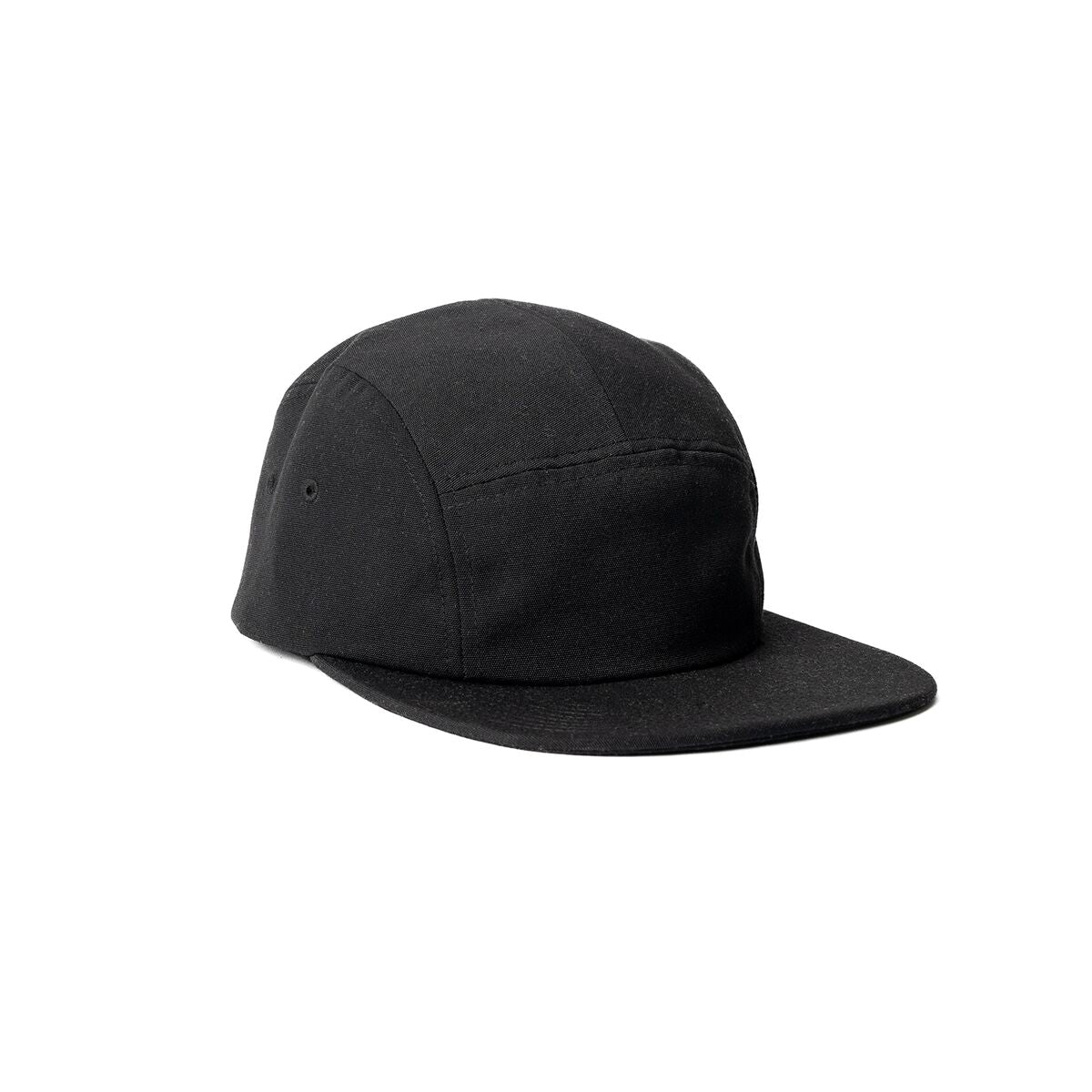 recycled-poly-flat-brim-5-panel-hat-f8 Web_PDP-FlatBrim5PanelHat_Studio_Front_Black.jpg